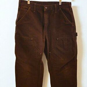 Carhartt Men’s Work Pants 32x34 – Dark Grey, Heavy-Duty Cotton Carpenter Jeans